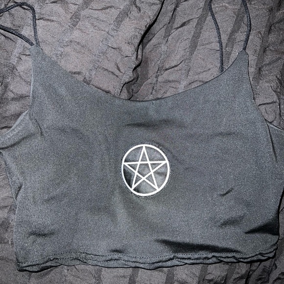 UNBRANDED PENTAGRAM CROP TOP TANK - Picture 1 of 2